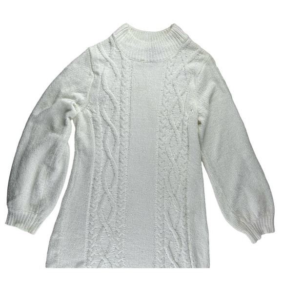 ALLISON BRITTNEY Wome’s Knit Cable Dress Size XL‎ White - Picture 7 of 15